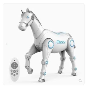 ربات اسباب بازی اسب سفید کنترلی Smart horse model control robot_ربات اسباب بازی
